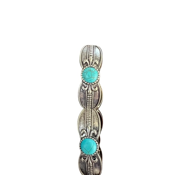 Two Silver and Turquoise Bracelets - Picture 5 of 5